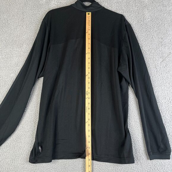 Adidas Jacket Men L Black 1/4 Zip Sweater Climacool Medium Weight Mesh Pullover - Picture 7 of 10